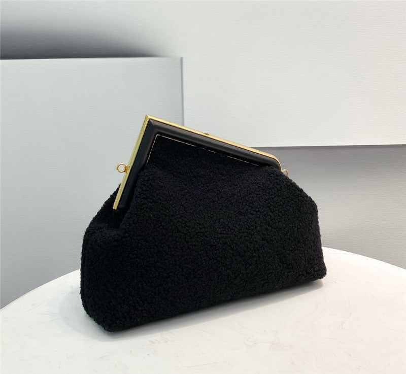 High Quality Luxury Fendi Lamb Wool First Bag – Style 32530 product detail