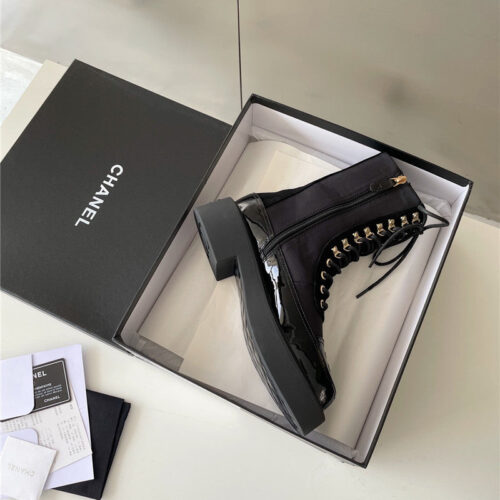 High Quality Luxury Chanel Platform Ankle Boots – Style 98822 product detail