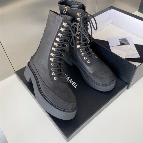 High Quality Luxury Chanel Platform Ankle Boots