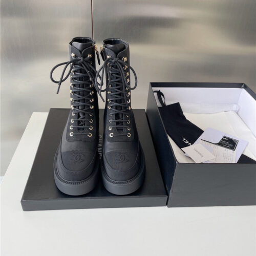 High Quality Luxury Chanel Platform Ankle Boots alternate view