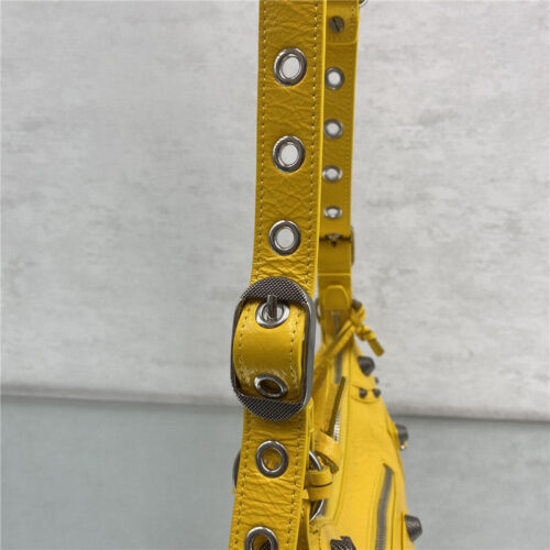 High Quality Luxury Balenciaga Le Cagole Leather Shoulder Bag Yellow product detail