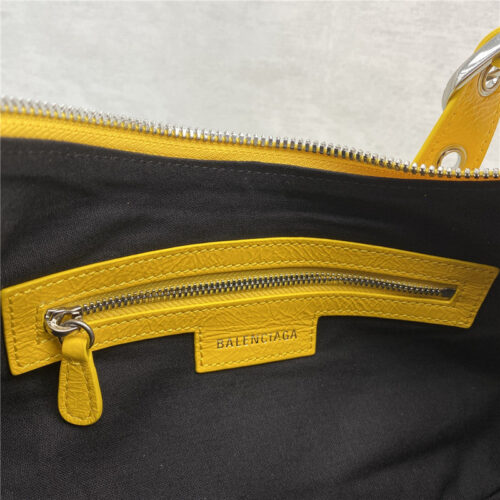 High Quality Luxury Balenciaga Le Cagole Leather Shoulder Bag Yellow product detail