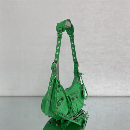 High Quality Luxury Balenciaga Le Cagole Leather Shoulder Bag Green product detail