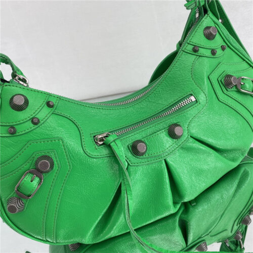 High Quality Luxury Balenciaga Le Cagole Leather Shoulder Bag Green product detail
