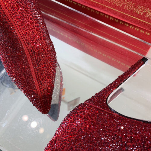High Quality Luxury Rene Caovilla Drilled Pointed High Heel Booties product detail