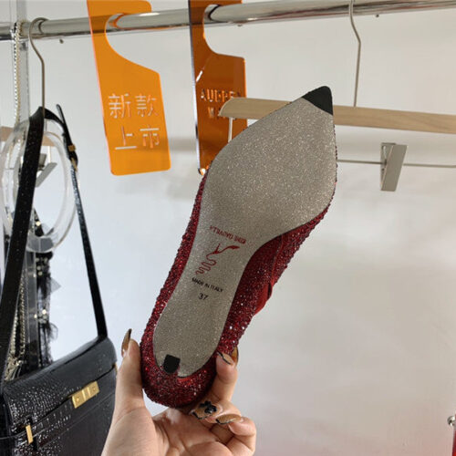 High Quality Luxury Rene Caovilla Drilled Pointed High Heel Booties product detail