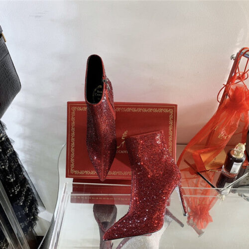 High Quality Luxury Rene Caovilla Drilled Pointed High Heel Booties product detail