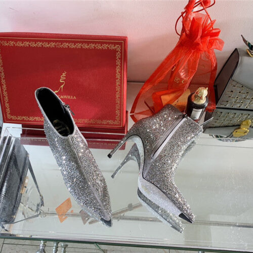 High Quality Luxury Rene Caovilla Drilled Pointed High Heel Boots product detail