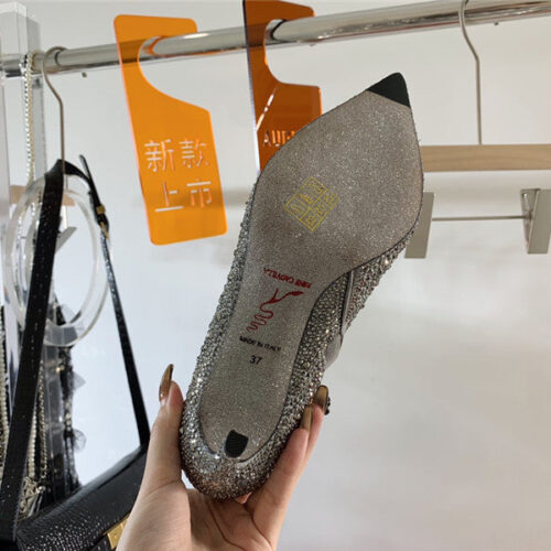 High Quality Luxury Rene Caovilla Drilled Pointed High Heel Boots product detail