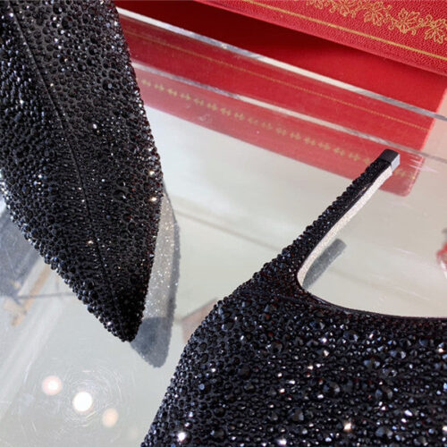 High Quality Luxury Rene Caovilla Drilled Pointed High Heel Booties – Style 44294 product detail