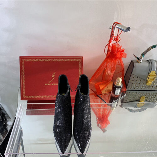 High Quality Luxury Rene Caovilla Drilled Pointed High Heel Booties – Style 44294 product detail