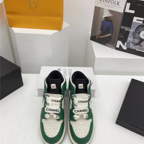 High Quality Luxury Chanel Nike High Top Sneakers – Style 19302 alternate view