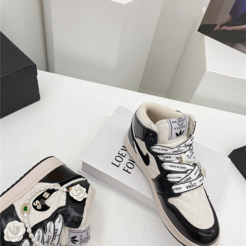 High Quality Luxury Chanel Nike High Top Sneakers product detail