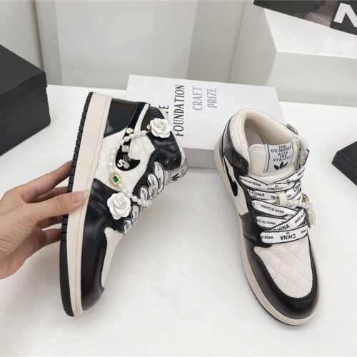 High Quality Luxury Chanel Nike High Top Sneakers