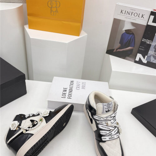 High Quality Luxury Chanel Nike High Top Sneakers product detail
