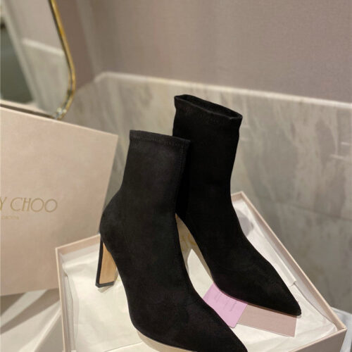 High Quality Luxury Jimmy Choo Stretch Boots Short Boots