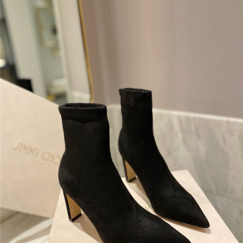 High Quality Luxury Jimmy Choo Stretch Boots Short Boots alternate view