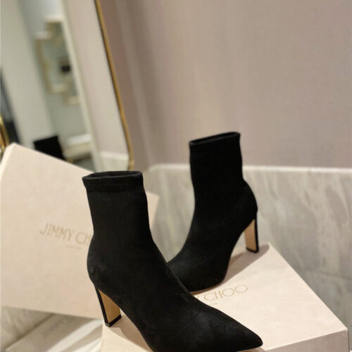 High Quality Luxury Jimmy Choo Stretch Boots Short Boots product detail