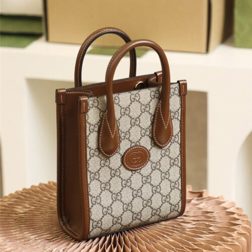 High Quality Luxury Gucci Mini Tote Bag With Interlocking G alternate view