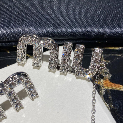 High Quality Luxury Miumiu Crystal Drill Earrings – Style 51183 product detail