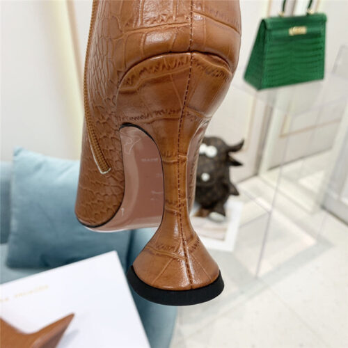 High Quality Luxury Amina Muaddi Crocodile Print Boots – Style 65923 product detail