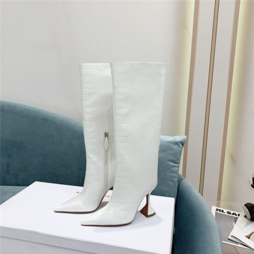 High Quality Luxury Amina Muaddi Crocodile Print Boots – Style 31459 alternate view