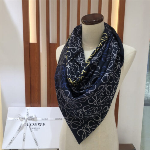 High Quality Luxury Loewe Anagram Scarf In Wool And Cashmere – Style 26502 product detail