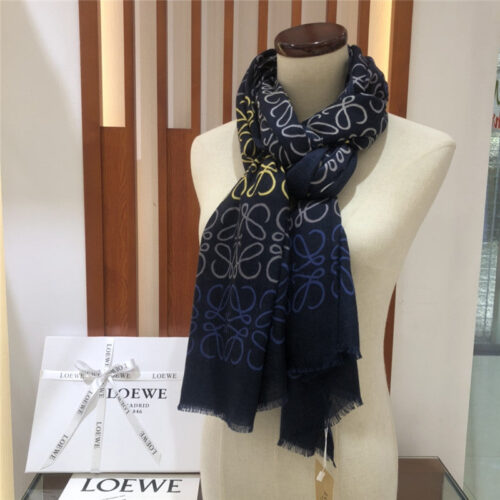 High Quality Luxury Loewe Anagram Scarf In Wool And Cashmere – Style 26502