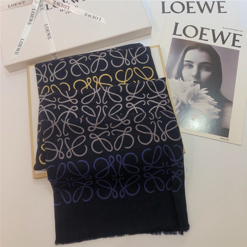 High Quality Luxury Loewe Anagram Scarf In Wool And Cashmere – Style 26502 product detail