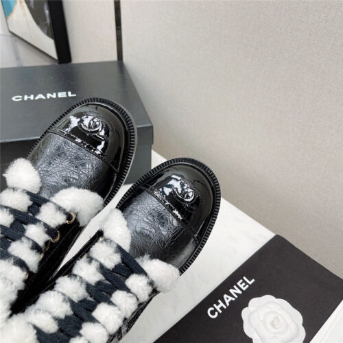 High Quality Luxury Chanel Motorcycle Boots Wool Short Boots product detail