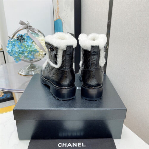 High Quality Luxury Chanel Motorcycle Boots Wool Short Boots product detail