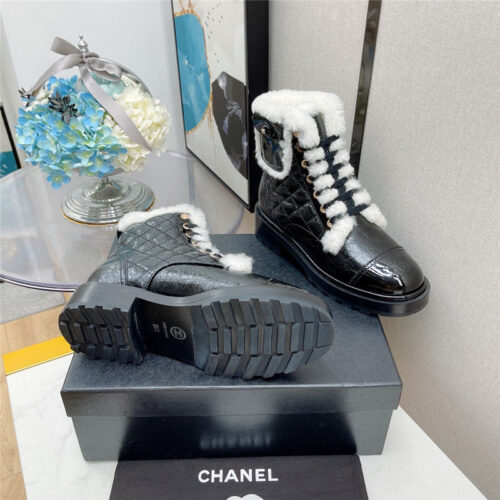 High Quality Luxury Chanel Motorcycle Boots Wool Short Boots product detail
