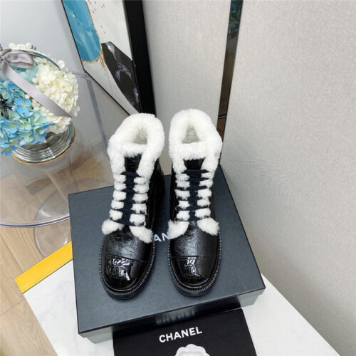 High Quality Luxury Chanel Motorcycle Boots Wool Short Boots product detail