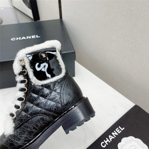High Quality Luxury Chanel Motorcycle Boots Wool Short Boots product detail