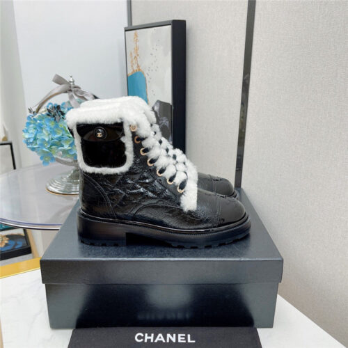 High Quality Luxury Chanel Motorcycle Boots Wool Short Boots product detail