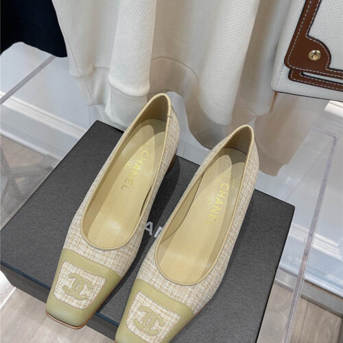 High Quality Luxury Chanel Square Toe Chunky Heels product detail