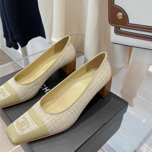 High Quality Luxury Chanel Square Toe Chunky Heels product detail