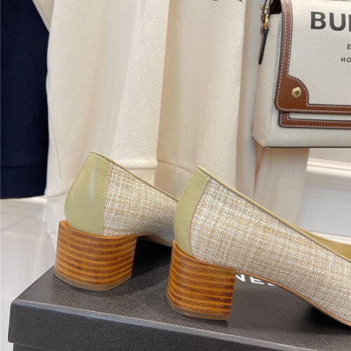 High Quality Luxury Chanel Square Toe Chunky Heels product detail