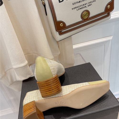 High Quality Luxury Chanel Square Toe Chunky Heels product detail