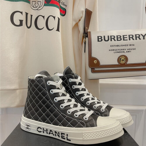High Quality Luxury Chanel White High Top Sneakers