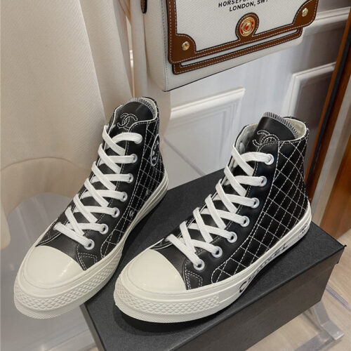 High Quality Luxury Chanel White High Top Sneakers product detail