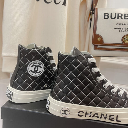 High Quality Luxury Chanel White High Top Sneakers product detail