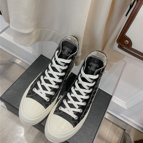 High Quality Luxury Chanel White High Top Sneakers product detail