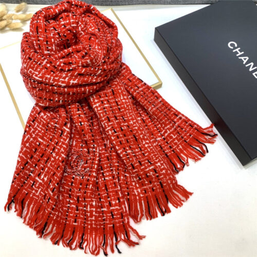 High Quality Luxury Chanel 100% Cashmere Scarf – Style 25025 alternate view