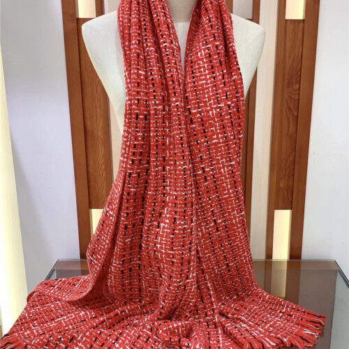 High Quality Luxury Chanel 100% Cashmere Scarf – Style 25025 product detail