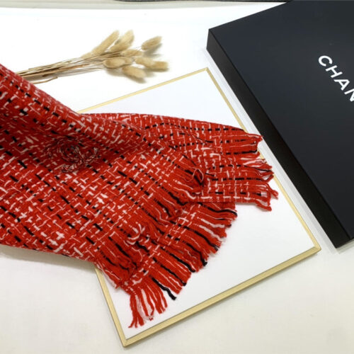 High Quality Luxury Chanel 100% Cashmere Scarf – Style 25025 product detail