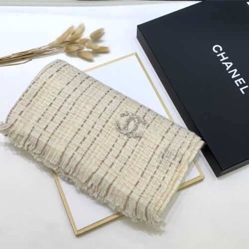 High Quality Luxury Chanel 100% Cashmere Scarf – Style 25024 product detail