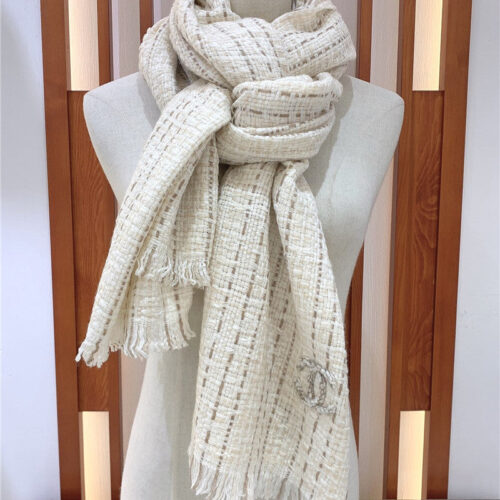 High Quality Luxury Chanel 100% Cashmere Scarf – Style 25024