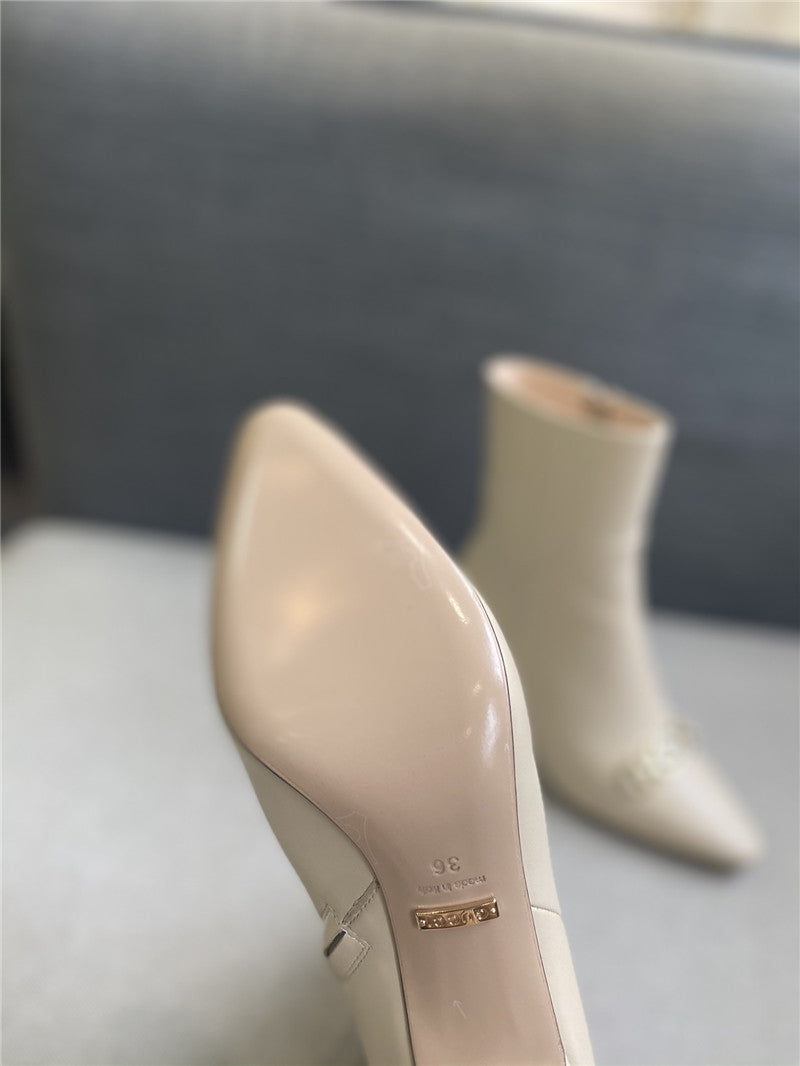 High Quality Luxury Gucci Pointed Toe High-Heeled Ankle Boots – Style 66131 product detail