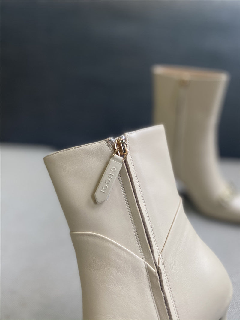 High Quality Luxury Gucci Pointed Toe High-Heeled Ankle Boots – Style 66131 product detail